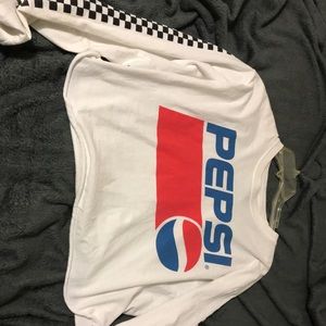 Pepsi cropped white shirt